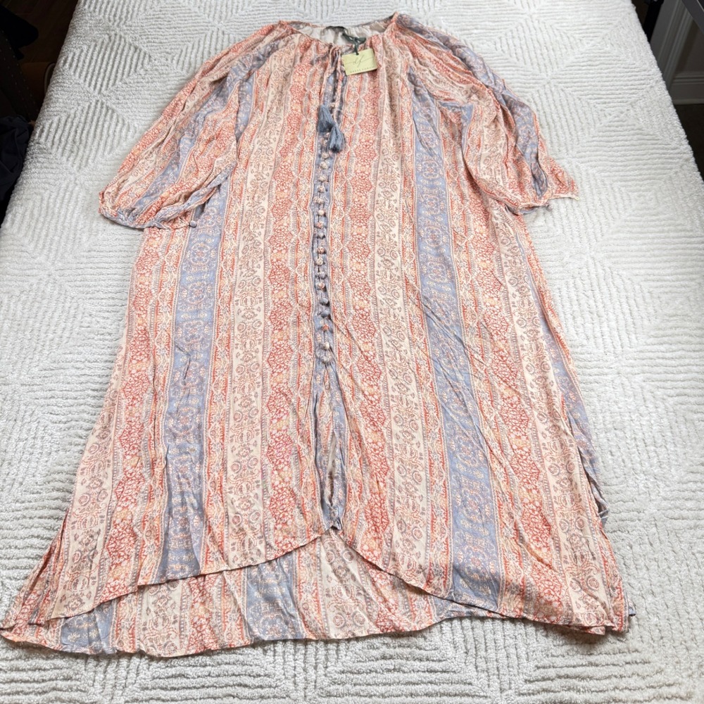 Dress Forum Midi Dress Women's Medium Boho Paisley NWT peasant Cottagecore Gypsy